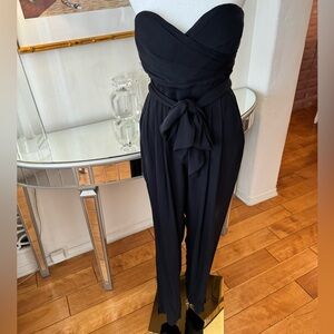 CATHERINE MALANDRINO Black Strapless Jumpsuit